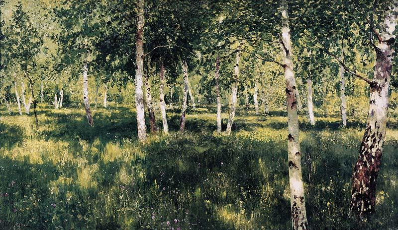 Isaac Levitan Birch Forest France oil painting art